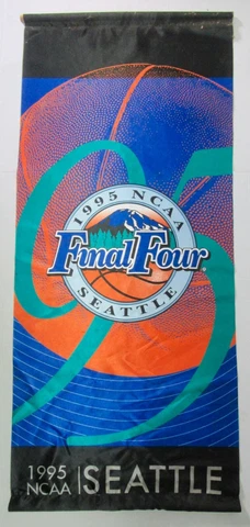 VINTAGE 1995 NCAA BASKETBALL FINAL FOUR SILK BANNER 2'X4.5' Cover