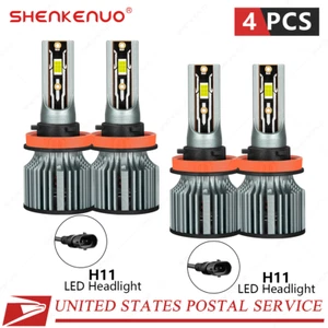 4x H8 H9 H11 LED Headlight Bulb Kit High/Low Beam Super Bright 6500K Xenon White - Picture 1 of 12