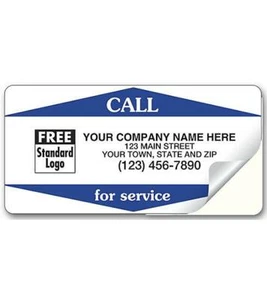 500 Call For Service Weather-Resistant Label / 3.5" x 1.75" / Nebs Deluxe # WSV1 - Picture 1 of 1