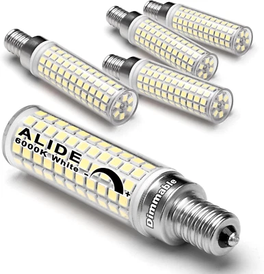 E12 100W Dimmable Replacement LED Candelabra Bulbs C7,6000K Daylight Bright Cool - Image 1 of 4