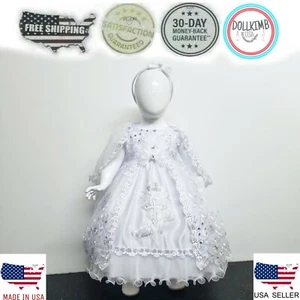 Taufkleid für Mädchen. Stickerei. Mädchen besticktes Kleid zur Taufe - Bild 1 von 21