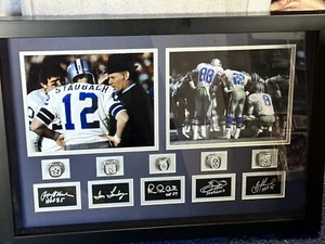 Dallas Cowboys Shadowbox Super Bowl Display Landry Staubach The Triplets Rings - Picture 1 of 5