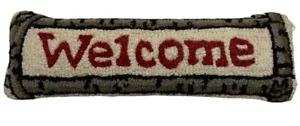Chandler 4 Corners Rustic “Welcome” Hand Hooked Lumbar Pillow - Picture 1 of 1
