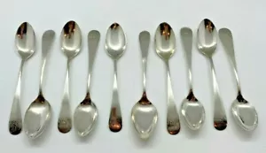 Set 10 Whiting Division Gorham Sterling Silver Old English Demitasse Spoons 1890 - Picture 1 of 7