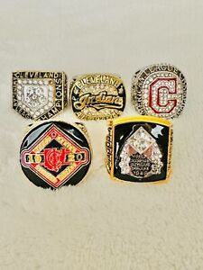 5 PCS Cleveland Indians Championship Ring Set W Box, US SHIP