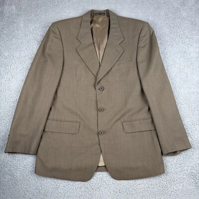Chaqueta Blazer Yves Saint Laurent YSL Lana Rayas ABRIGO DEPORTIVO Marrón Tostado 44 PECHO Foto 1 de 4