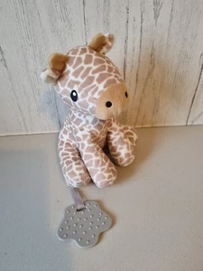 Mamia Giraffe Rattle Soft Toy White Brown Comforter Teether Soother Blankie - Picture 1 of 10
