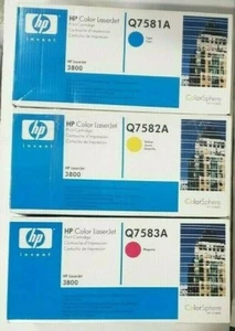 GENUINE NEW HP 503A COLOR SET Cyan Q7581A, Yellow Q7582A, Magenta Q7583A  - Picture 1 of 8