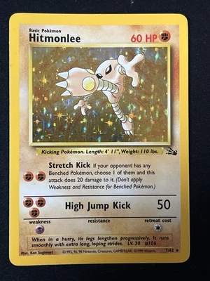 🔥 1999 Pokémon Fossil Hitmonlee Holo – 7/62 – Vintage WOTC –  Holo! - Image 1 of 3