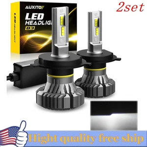 4X H4White LED Headlight bulb Kit High Low Beam 30000LM CANBUS Erro Free Fanless - Picture 1 of 14