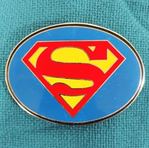 Hebilla de cinturón vintage esmaltada con logotipo de Superman GTO DC Comics s04 azul/amarillo/rojo/negro - Imagen 1 de 2