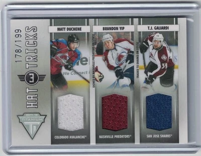 2011-12 - Matt Duchene - Brandon Yip - Galiardi - Hat Tricks - Triple Jersey /199 Foto 1 de 2
