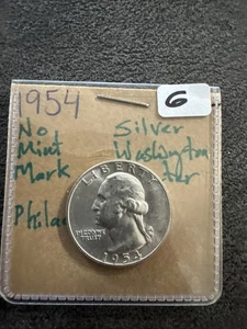 1954 Washington Silver Quarter Non Magnetic. Philadelphia GEM Brilliant UNC. - Picture 1 of 5