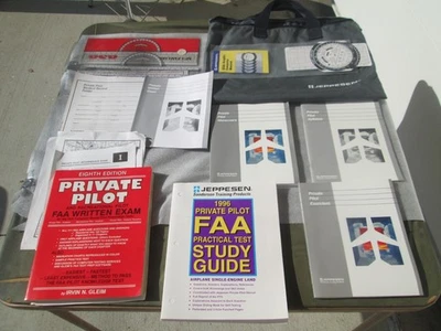 1996 Jeppesen Private Pilot Aviation Student Test Prep Guides & Computers & Case - Image 1 of 4