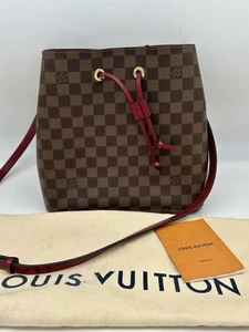 Louis Vuitton NéoNoé Damier Bucket Bag MM Braun mit Kirschfarben Innenseite - Bild 1 von 13