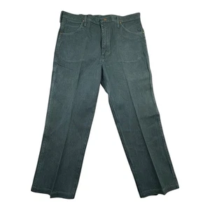 Jeans vintage Wrangler 936 taglio cowboy slim fit 36x30 verde made in USA (orlato 25") - Foto 1 di 6
