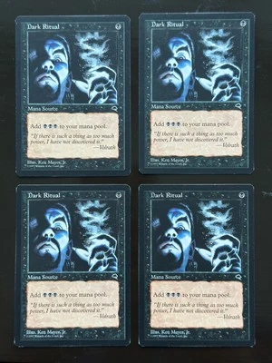 4x Magic The Gathering Dark Ritual Tempest Regular - Image 1 of 2