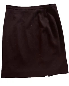 Chloe-Vintage Black Wool Straight/Basic Skirt-Size 8-France - Picture 1 of 6