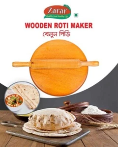 Wooden Roti Maker with Rolling Pin Rolling Board Ruti Bread making Chakla Belan - Picture 1 of 4