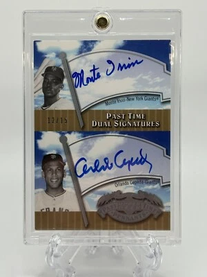 Banderines Past Time 2005 cubierta superior doble Sig Monte Irvin Orlando Cepeda #/12/15 Foto 1 de 4