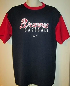 Nike Team BRAVES BASEBALL SHIRT L Atlanta MLB Large BALL - Picture 1 of 1