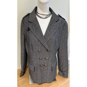 WALTER BAKER 118 Ashton donna TG L Dbl seno Harrington's ecopelle nuovo con etichette - Foto 1 di 4