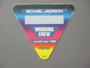Michael Jackson satin cloth backstage pass sticker World Tour 1988 OTTO ! - Picture 1 of 1