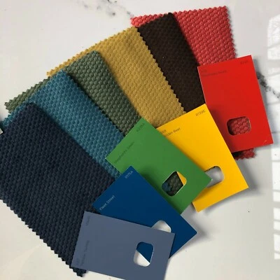 Tela de terciopelo texturizado de panal tratada al fuego para cojines de tapicería por metro Foto 1 de 4