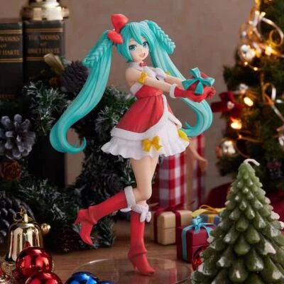 MARKENLOS Anime Mädchen Hatsune Miku Weihnachtskleidung Pvc Figur Modell Ohne Box