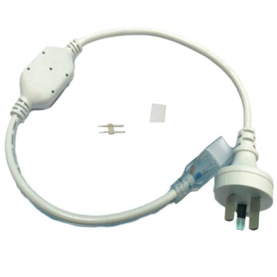 1Pcs Power Cord Connector Cable for W8mm x H17mm LED Neon Rope Light 110V/220V - Image 1 of 4