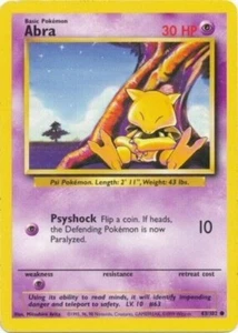 Pokémon TCG - Abra - 43/102 - Common Unlimited - Base Set [Moderately Played] - Picture 1 of 3