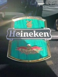 Vintage Heineken importiertes Bier Schild Windmühle & Stein Van Munching & Co NY - Bild 1 von 6