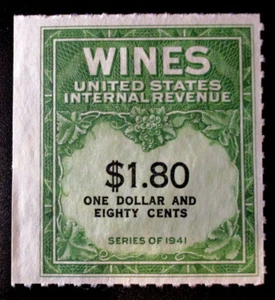 US Stamps Scott #RE151 ~ 1942 $1.80 Wines, dl wmk,offset MNH RL06 - Picture 1 of 2