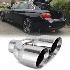 For 3 Series E90 E92 E93 330i 9.5" Dual Exhaust Tip Pipe 2.5" inlet 3.5" Outlet - Picture 1 of 16