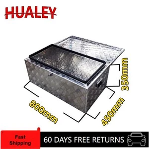 Heavy Duty 2mm Aluminium Checker Plate Toolbox 800mm Top Opening Ute/Truck - Picture 1 of 8