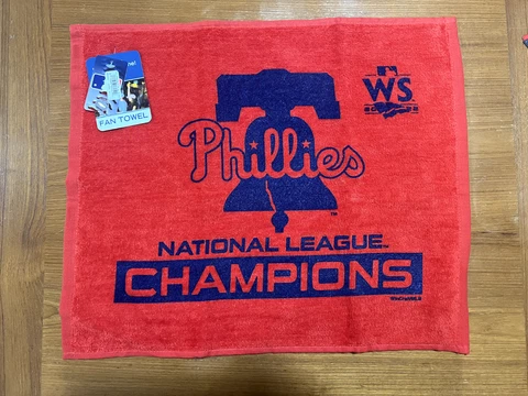 PHILADELPHIA PHILLIES National League Champion 2022 World Series Rally Towel NEW Cover