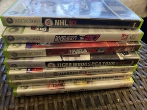 Lot Of 7 Xbox 360 Games Sports Titles Football, Golf,baseball,NBA Used - Picture 1 of 17