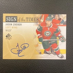 2012-13 SP Authentic JASON ZUCKER (RC  AU) Sign of the Times #SOT-JZ - Picture 1 of 5