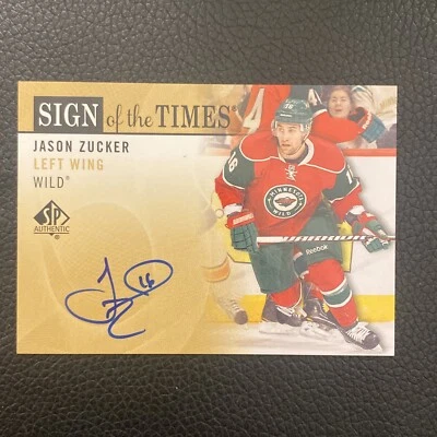 2012-13 SP Authentic JASON ZUCKER (RC  AU) Sign of the Times #SOT-JZ - Image 1 of 4