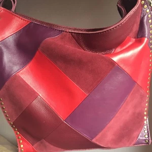 THE SAK Hobo-Tasche echt Leder Patchwork-Design Nietendetails - Bild 1 von 11