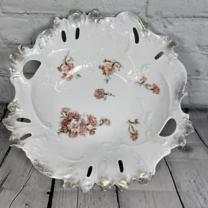Antique Furstenberg Porcelain Bowl Articulated Pierced 11” Brunswick Germany - Picture 1 of 7
