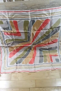 Vintage Avon Bandana Scarf Orange Green White Tan Japan 26” Square - Picture 1 of 2