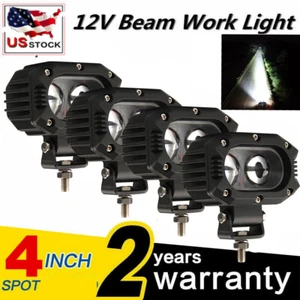 4pcs 4" INCH Led Work Light Fog Pod Spot Cube Offroad SUV ATV 12V Front Bumper - Picture 1 of 8