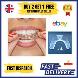 4 x Teeth Whitening Mouth Trays Remouldable Dental Gum Shields Easy Fast Moulds