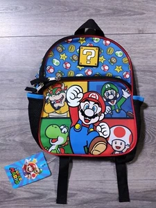 Super Mario Backpack MINI Travel Bag 11" x 9" Luigi Bowser Yoshi Toad Boys Kids - Picture 1 of 5