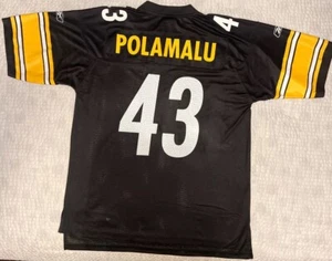 Troy Palamalu #43  Reebok NFL Pittsberg Steelers Jersey  Mens - Size L - Picture 1 of 5