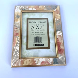 Vintage 90s Multi Coloured Wooden Photo Frame For 5" x 7" Photos Retro Home Deco - Picture 1 of 7