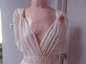 Vintage 40’s pink nylon Greek Goddess sleeveless night gown lingerie - Bild 1 von 7