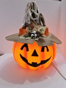 Jack-O-Lantern Blowmold Vintage Lighted Halloween Decoration Electric Pumpkin - Picture 1 of 16