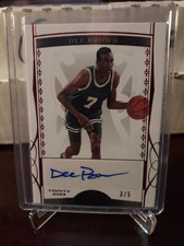 2022-23 Leaf Trinity Dee Brown #BA-DB1 Red #3/5 SP Auto Signed Boston Celtics